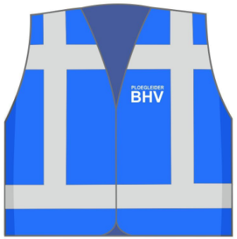 Veiligheidsvest met opdruk Ploegleider Blauw